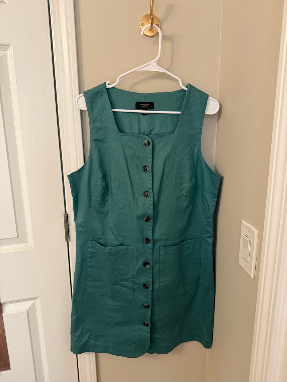 Green Linen Banana Republic Dress